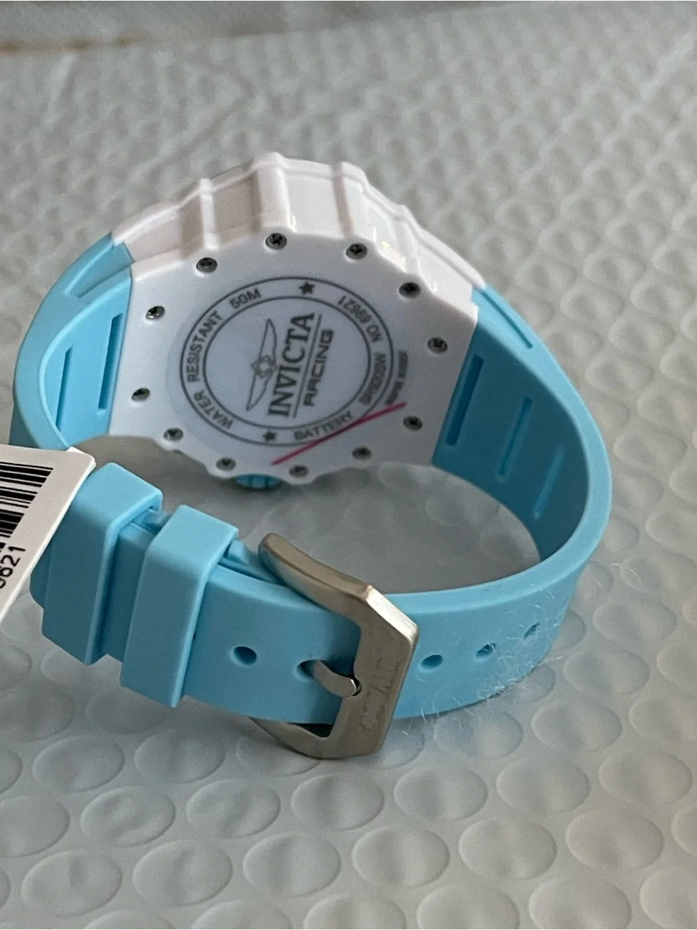 Invicta Racing Apexium Unisex Watch - 41mm, Light Blue & white, new